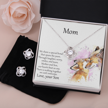 Mom Gift from Son CZ Necklace and Earring Set