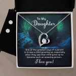 To My Daughter - One of the Greatest Joys Forever Love Heart Pendant Necklace and Earring Set
