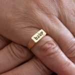 Old English Letter Ring, Gothic Custom Name Ring, Personalized Silver Ring, Initial Ring Silver, Signet Ring Women, Som Gold Ring, 14K Gold