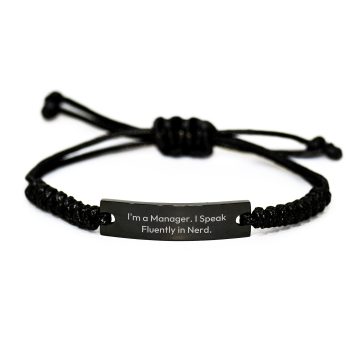 Funny Manager Rope Bracelet Gifts from Friends, Christmas Unique Manager Gifts for Men, Funny Quotes Rope Bracelets