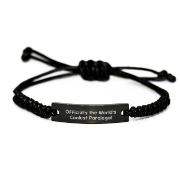 Funny Paralegal Gifts from Friends for Men Paralegal Christmas Unique Rope Bracelet - Officially The World's Coolest Paralegal Rope Bracelet